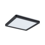 Black square LED ceiling light with white diffuser for modern indoor lighting solutions