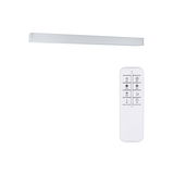 Slim white LED light with remote control for dimmable lighting and color temperature adjustment
