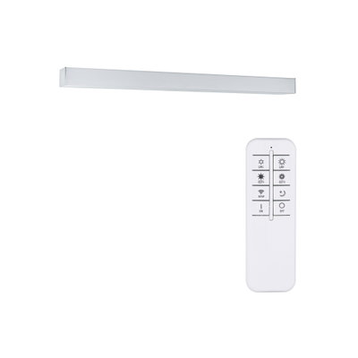 Schlanke weiße LED-Leuchte mit Fernbedienung für dimmbares Licht und Farbtemperatursteuerung
