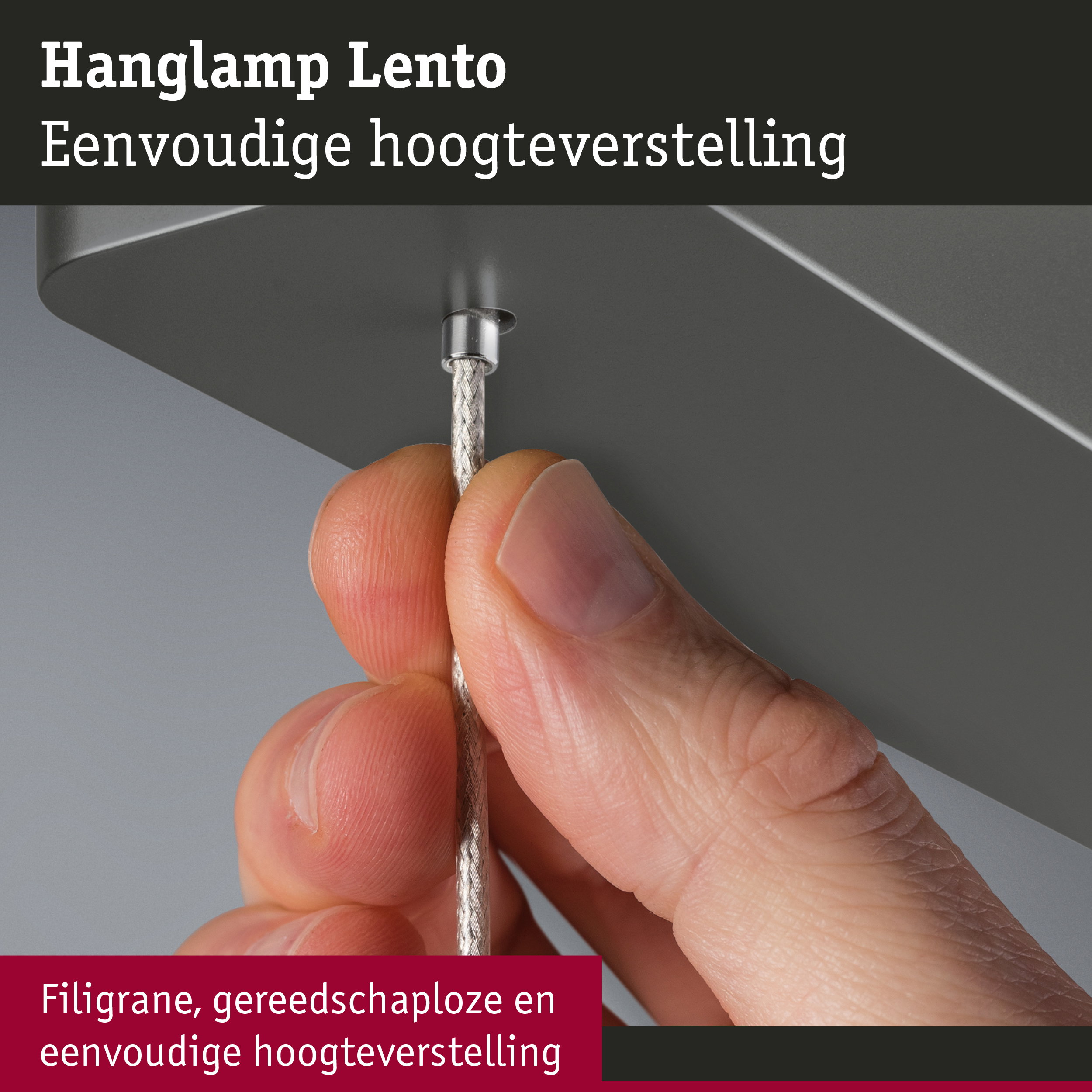 LED-hanglamp Lento 2700K 2200lm 36W Titaanium