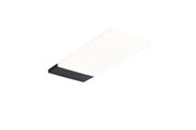 Rectangular ceiling light with white diffuser and black metal frame, modern LED lighting fixture