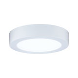 Round white LED ceiling light with matte plastic housing for modern room lighting solutions