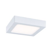 Plafonnier carré blanc en plastique avec lumière LED blanc chaud pour pièces à vivre