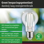 Ultra efficiënte LED gloeilamp met helder glas en metalen fitting toont besparingspotentieel