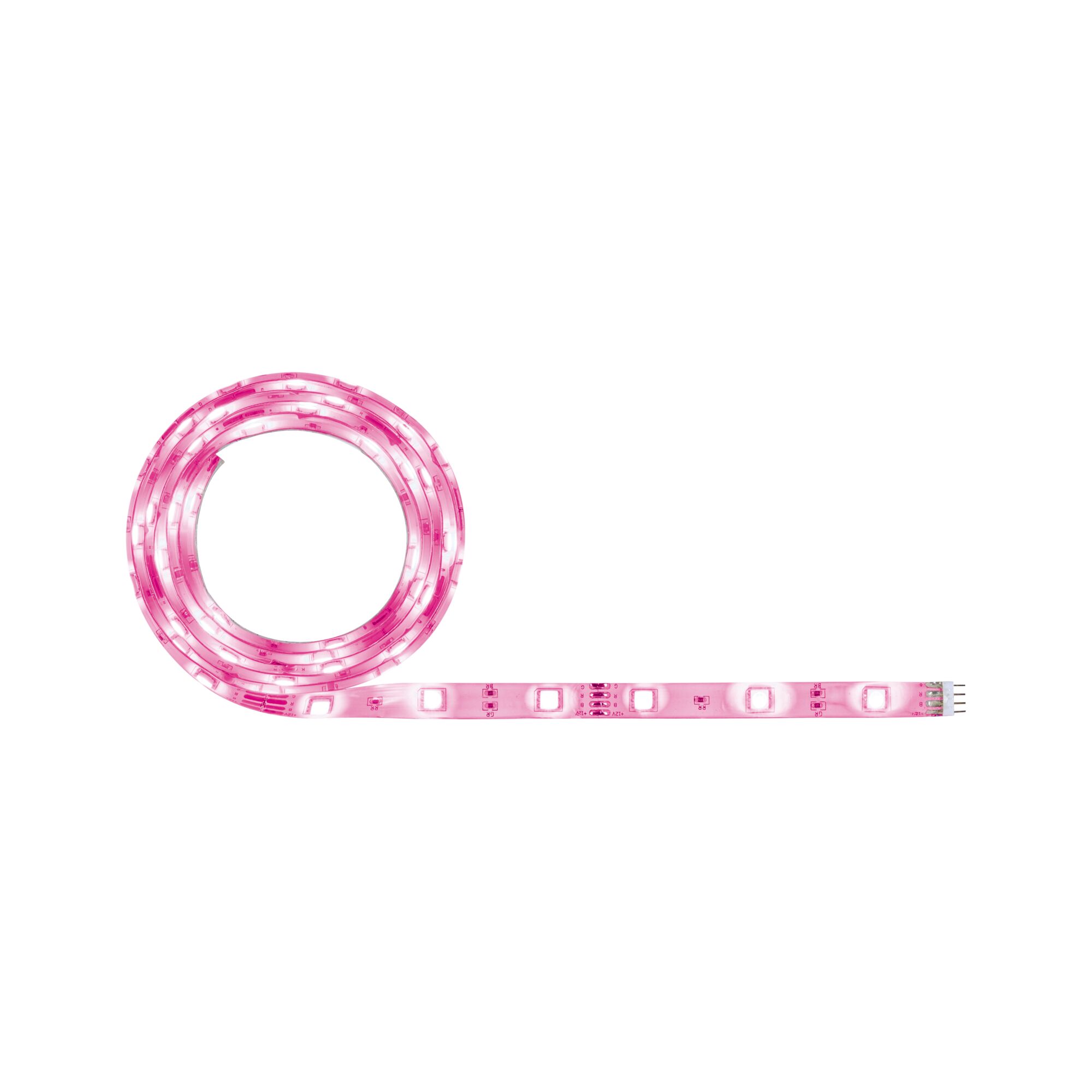Flexibler LED-Lichtstreifen in Pink mit transparentem Material für dekorative Beleuchtung und Lichtband.