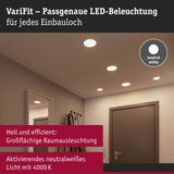 VariFit LED-Einbauleuchten in neutralweiß für effiziente Raumbeleuchtung mit 4000K Lichtfarbe