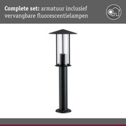 Bolderlamp Classic insectvriendelijk IP44 500mm 2200K 4,3W 420lm 230V Zwart E27 Metaal