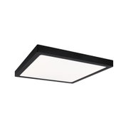 Schwarze quadratische LED-Deckenleuchte mit weißem Diffusor für modernes Raumlicht