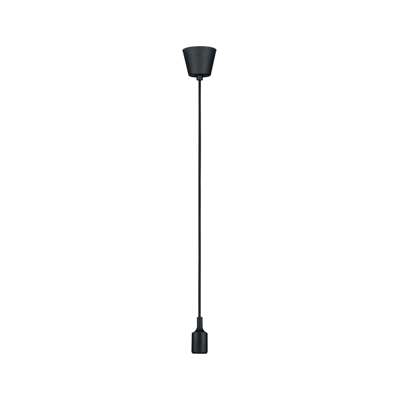 Hanglamp Stoffen kabel E27 max. 20W Zwart dimbaar