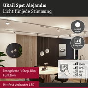 URail Spot Alejandro Deckenstrahler in Weiß mit integrierter 3-Stufen-Dimmfunktion und fest verbauter LED