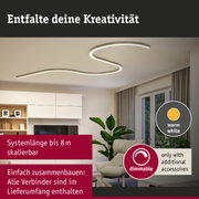 Geschwungene LED-Deckenleuchte in warmweiß mit dimmbarer Funktion für modernes Wohnzimmer
