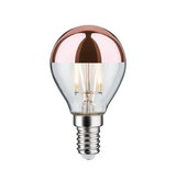 LED-Glühbirne mit E14-Sockel und kupferfarbenem Spiegelglas für energiesparende Beleuchtung