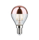 LED-Glühbirne mit E14-Sockel und kupferfarbenem Spiegelglas für energiesparende Beleuchtung