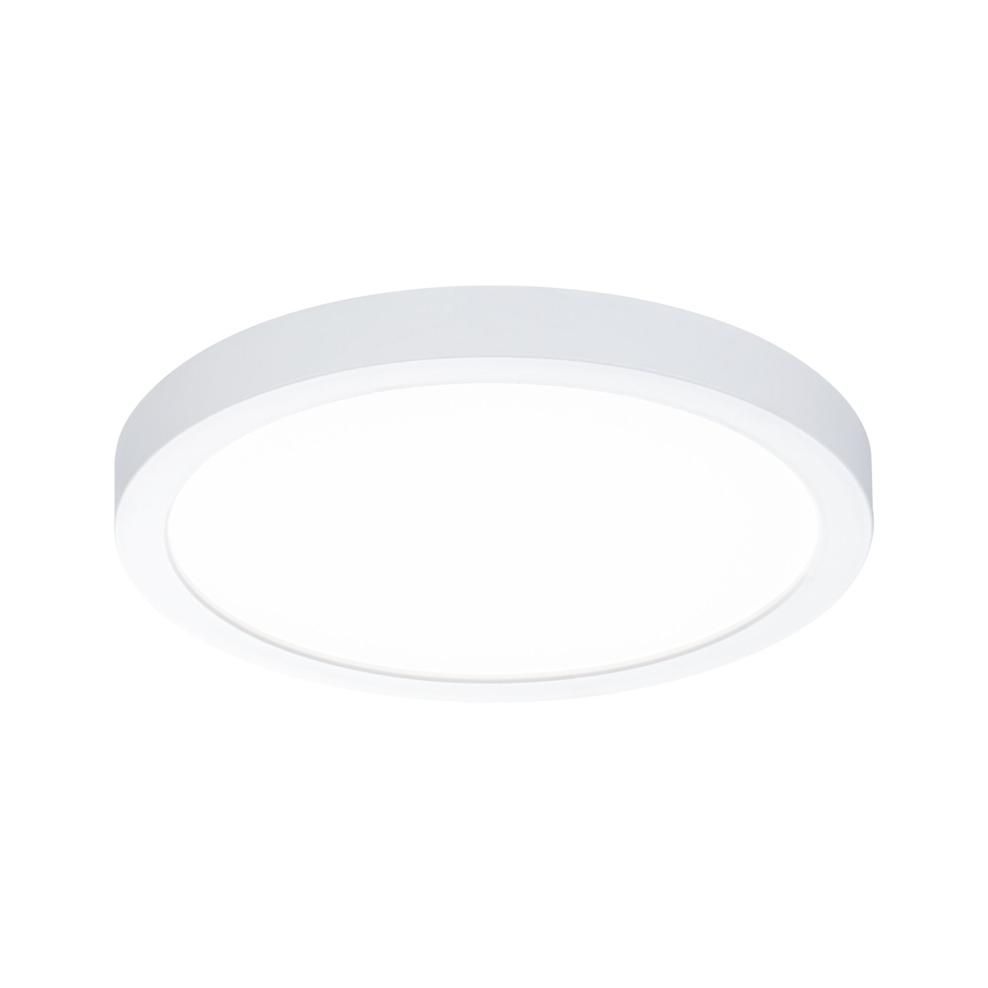 Rundes LED-Deckenlicht in Weiß mit Aluminiumrahmen für moderne Wohnraumbeleuchtung