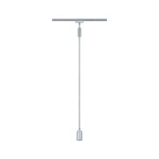 Schlanke Pendelleuchte aus silbernem Aluminium mit Kabel für moderne LED-Beleuchtungssysteme