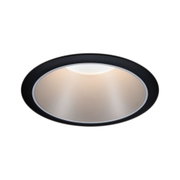 Ronde LED-plafondlamp met zwarte aluminium lijst en warm wit licht voor moderne interieurs