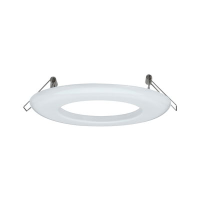 Ronde witte LED-inbouwring van kunststof met metalen veren voor plafondverlichting