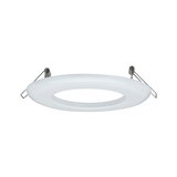 Round white LED recessed ring made of plastic with metal springs for ceiling lighting