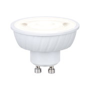 Hvid LED-reflektorlampe med GU10-fatning i plastik til energieffektiv belysning
