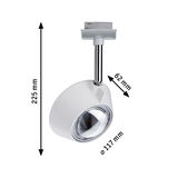 Spot LED blanc en métal avec tête réglable et dimensions pour éclairage intérieur moderne