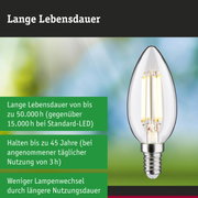 Efficient-Line Filament 230V LED Kerze E14 525lm 2,5W 3000K Klar