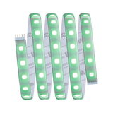 Flexible LED strip light with green-white illumination for decorative indoor lighting solutions