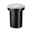 Encastré de sol Floor IP65 110mm max. 10W 230V Acier inoxydable Acier inoxydable Spot encastré rond au sol en plastique noir avec bord en aluminium brossé pour éclairage extérieur