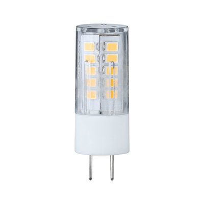 Kleine G9 LED-Lampe mit transparentem Kunststoffgehäuse und warmweißem Licht für energiesparende Beleuchtung