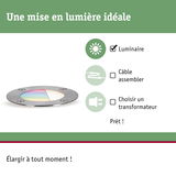 Luminaire encastré rond en acier inoxydable avec surface changeant de couleur pour éclairage moderne