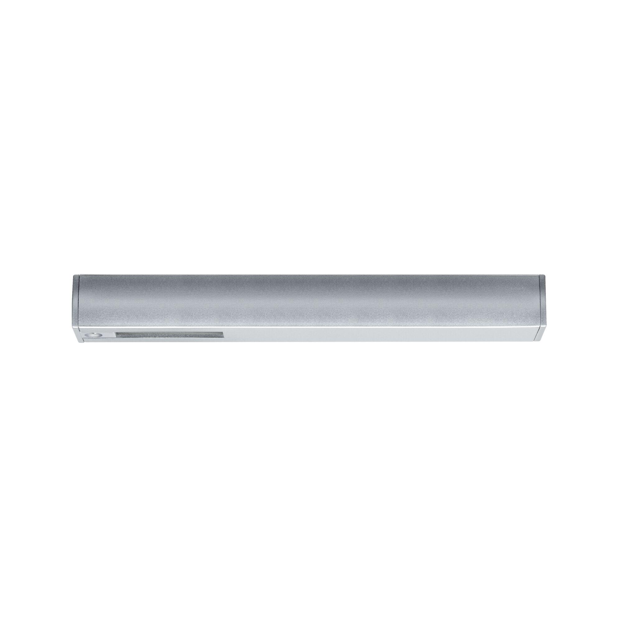 URail Zasilanie Koniec 161x18mm max. 1000W Chrom matowy Srebrna metalowa lampa LED podszafkowa z włącznikiem, energooszczędne oświetlenie kuchenne