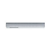 Silver metal LED under-cabinet light with switch, energy-saving kitchen lighting solution