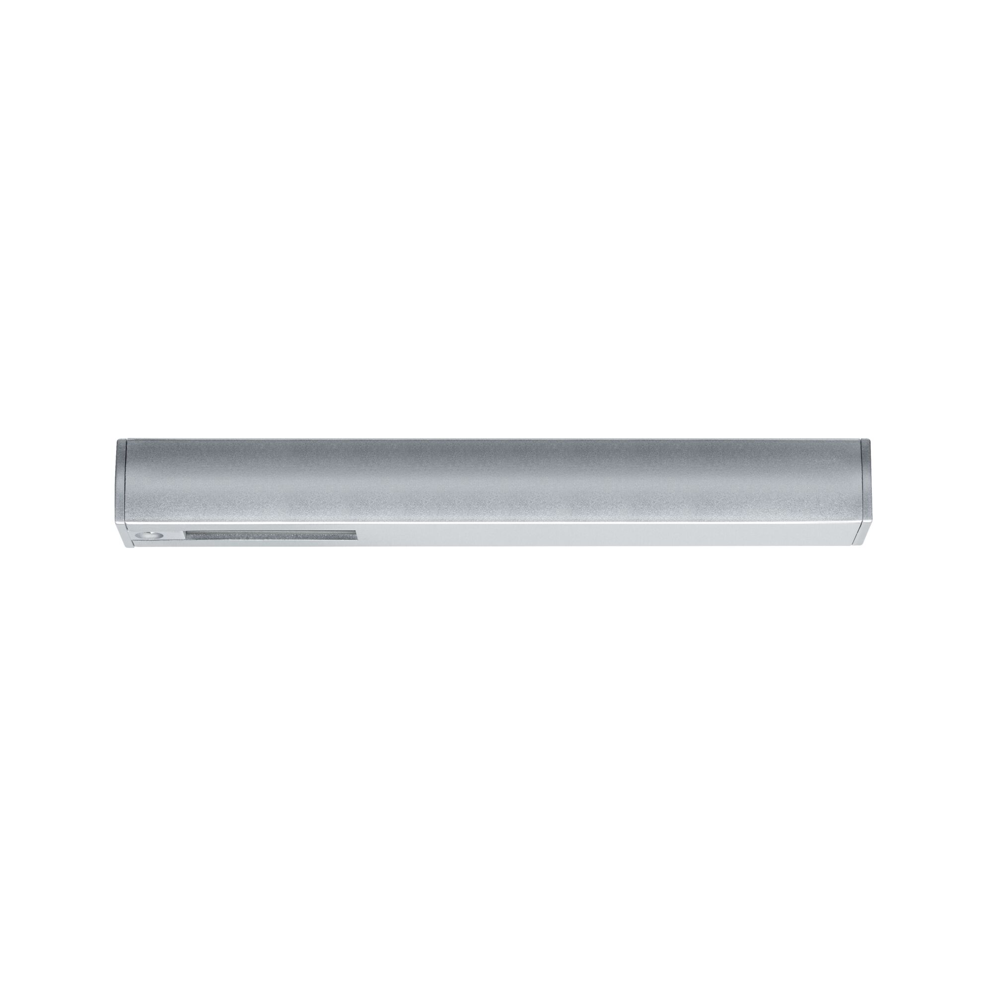 Silver metal LED under-cabinet light with switch, energy-saving kitchen lighting solution