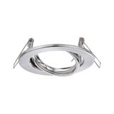 Runder Einbaustrahler aus gebürstetem Aluminium in Silber mit Federklammern für LED-Lampen