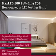 MaxLED 500 white LED light line on ceiling and floor for modern room illumination