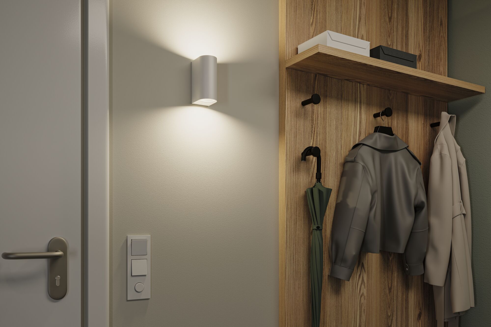 Applique Perugia IP44 GU10 230V max. 2x10W Blanc dépoli