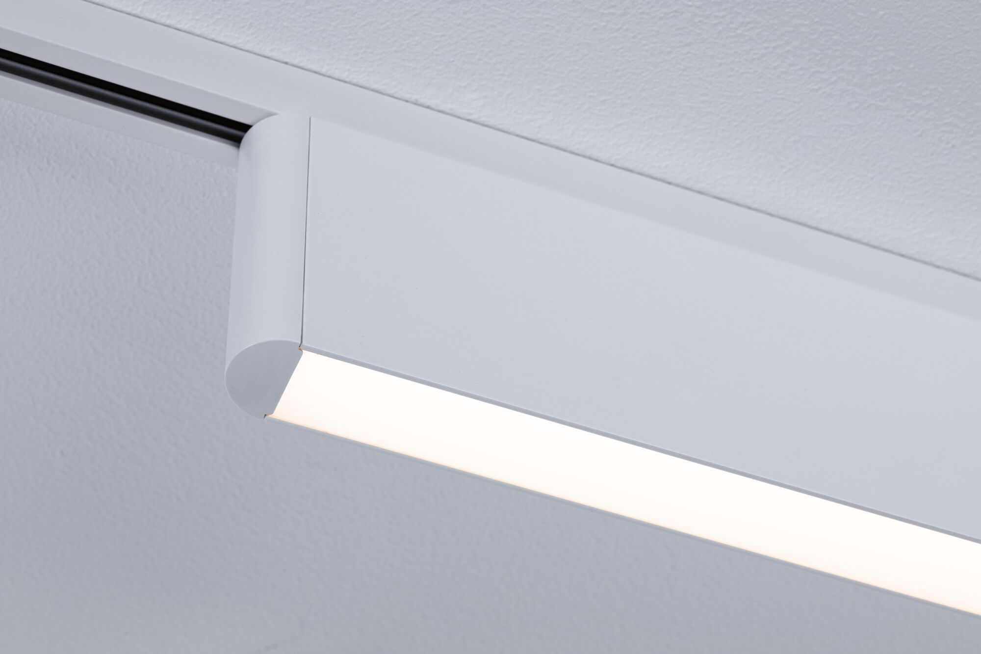 White metal LED ceiling light with modern design for efficient room illumination