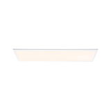 Flat rectangular white LED ceiling panel with warm white light for modern room lighting