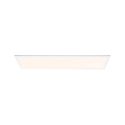 Flaches rechteckiges LED-Deckenpanel in Weiß mit warmweißem Licht für moderne Raumbeleuchtung