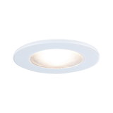 Round white LED recessed light with warm white illumination for modern indoor lighting