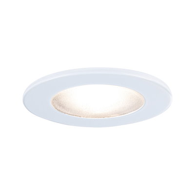Round white LED recessed light with warm white illumination for modern indoor lighting