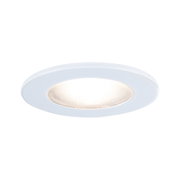 Round white LED recessed light with warm white illumination for modern indoor lighting