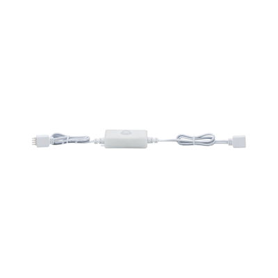 White LED motion sensor cable with sensor and connectors for lighting control