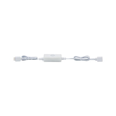 White LED motion sensor cable with sensor and connectors for lighting control