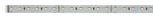 Long flexible LED strip with white LEDs on silver circuit board for lighting use.