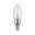 Filament 230 V LED-kertepære E14 470lm 5W Dim to warm dæmpbar Klar LED-lys med klar glasdæksel og sølvbase, energibesparende pære til hjemmet
