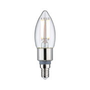 Ampoule LED bougie avec verre transparent et base argentée, éclairage économique pour la maison