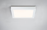 Quadratische weiße LED-Deckenleuchte mit mattem Diffusor für modernes Raumlicht