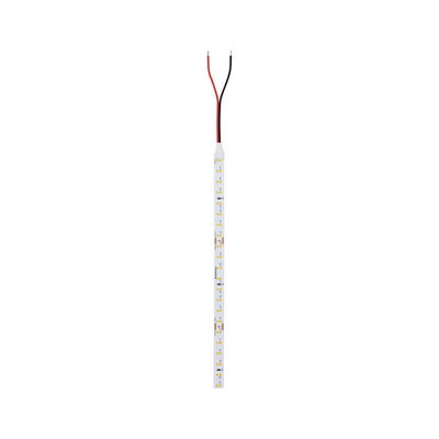White LED strip with red and black wires for versatile lighting applications and easy installation