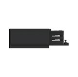 Black electrical component with screw connection, modern design for lighting systems
