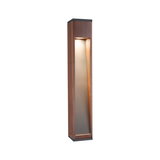 Applique murale extérieure moderne en bois marron avec LED intégrée pour éclairage de jardin